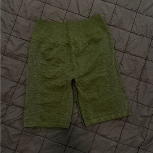 Alphalete Amplify Olive Green Biker Shorts
